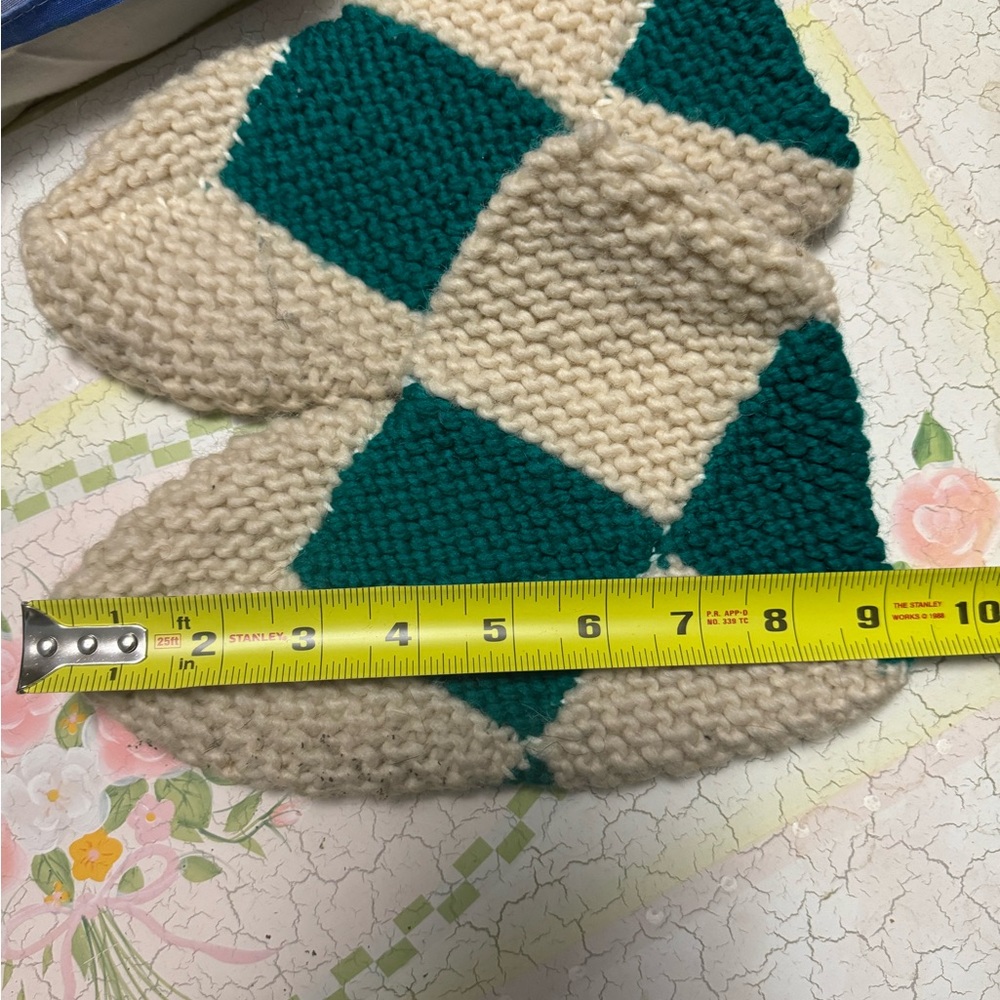 House Slippers Hand knit Handmade - Picture 2 of 3